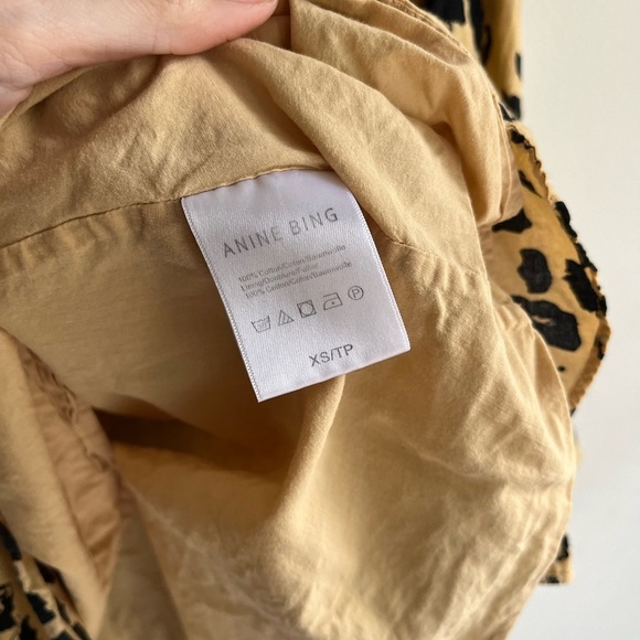 ANINE BING Painterly Leopard Peyton Dress Size XS - Picture 6 of 8